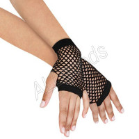 Рукавички сіточка короткі без пальців Чорні (tg7Black)