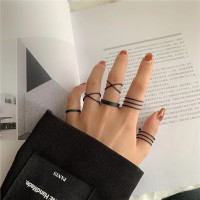 Кільця на фаланги Чорні. Набір з 6 кілець (ring6black)