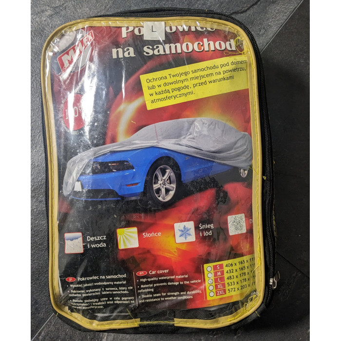 Автомобільний тент MILEX Polyester L 483x178x115 см непромокальний сірого кольору