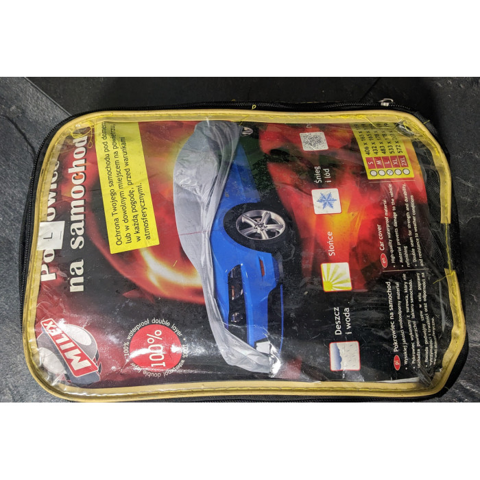 Автомобільний тент MILEX Polyester L 483x178x115 см непромокальний сірого кольору