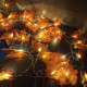 Гирлянда на батерейках оранжевые кленовые листья 6м 40LED ламп Уценка