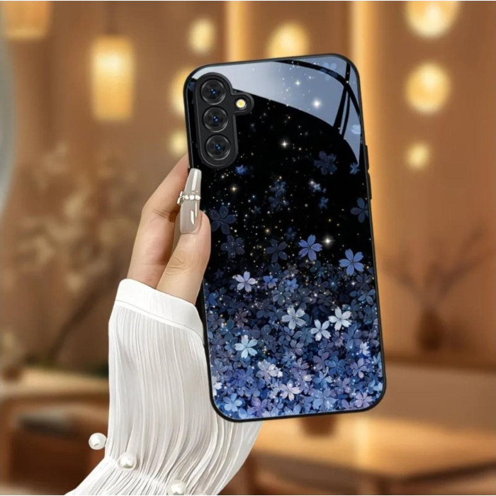 Чехол силиконовый для Samsung Galaxy S23+ с цветочным дизайном